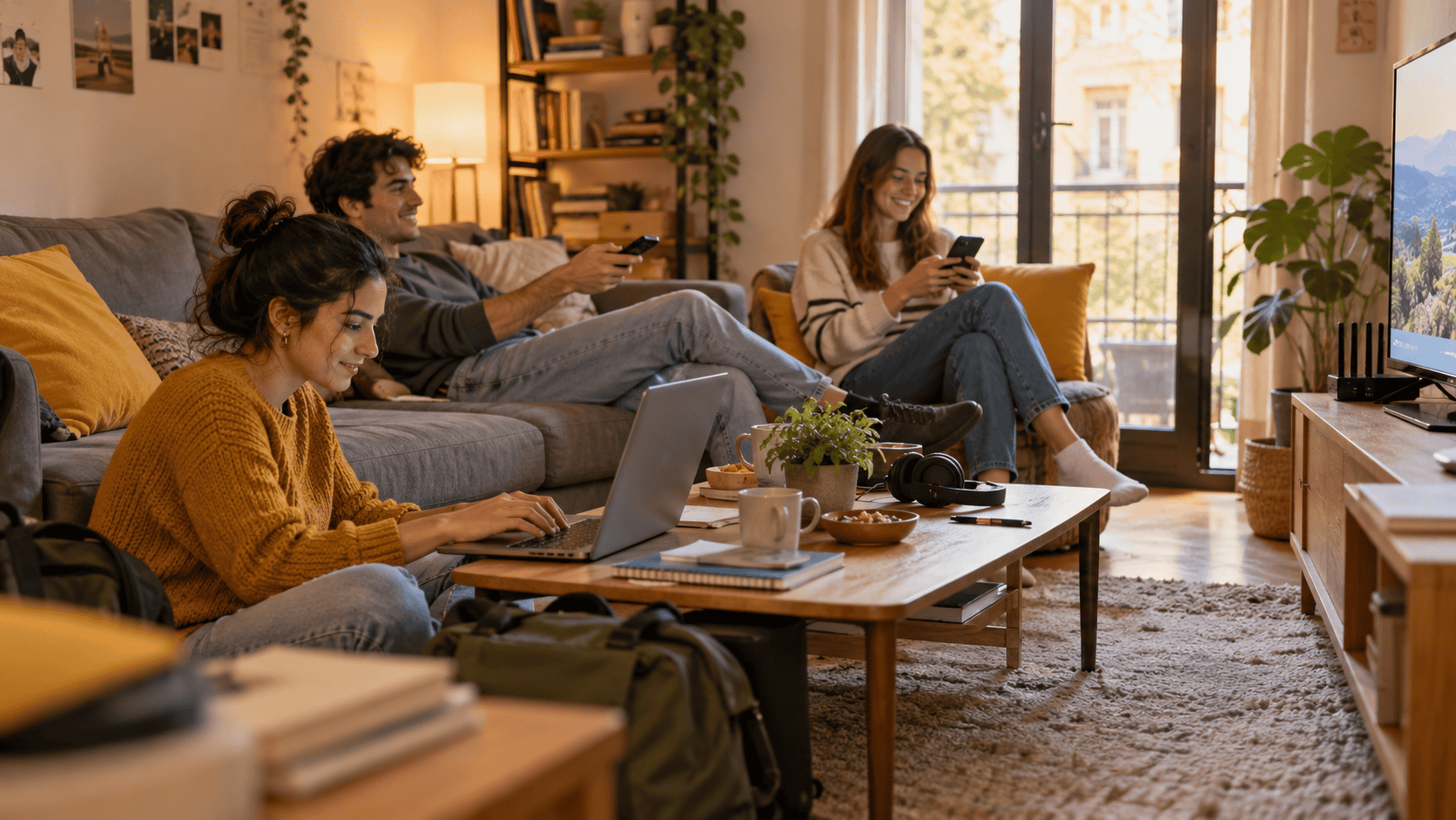 Internet per estudiants en un pis compartit